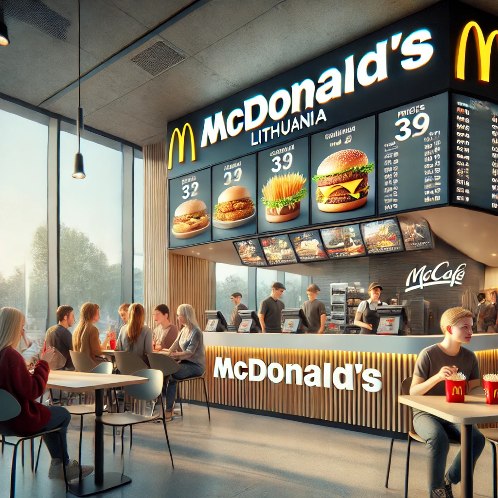 McDonald's kainos Lietuvoje